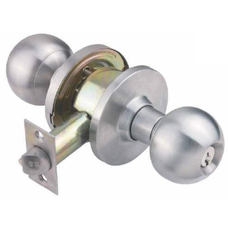 Cerradura Cilindrica Bola Acero Inox Llave/seguro Mohican