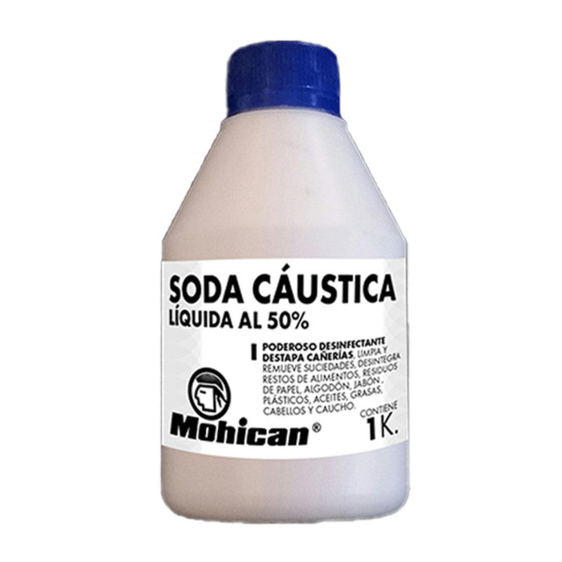 Soda Caustica Liquida Al 50 % Mohican 1 Kilo