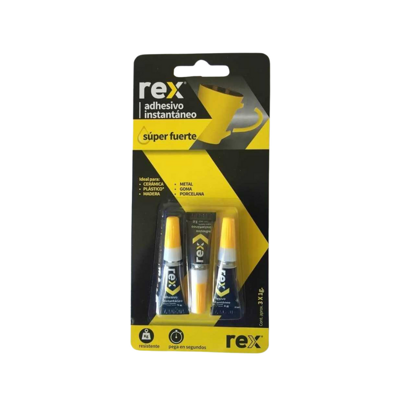 Adhesivo Instantaneo Rex 1gr X 3 Unidades