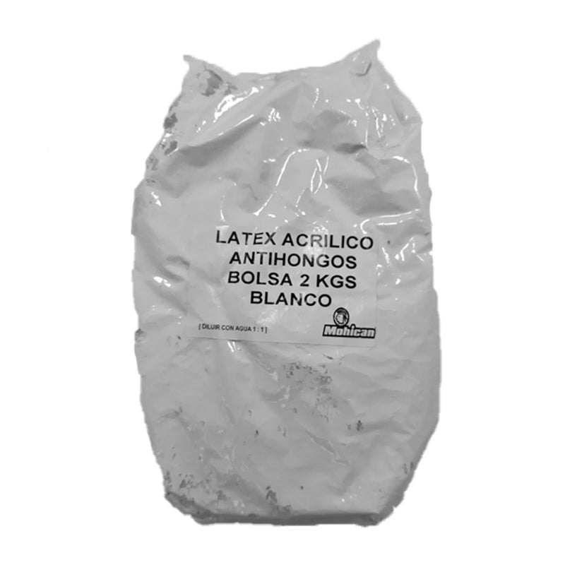 Latex Acrilico Antihongos Bolsa 2 Kilos Blanco