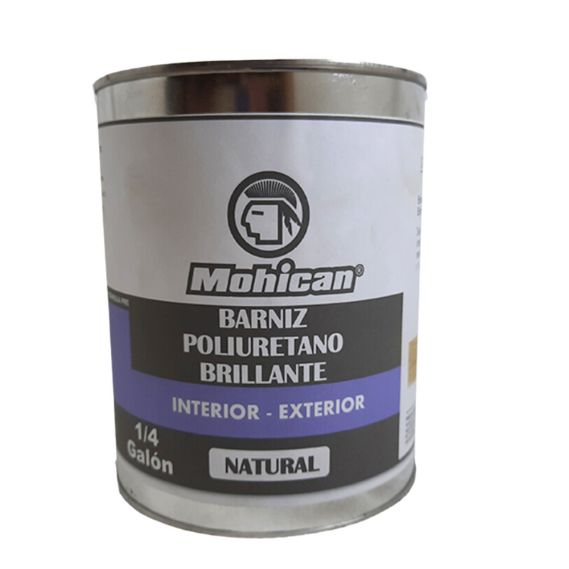 Vitrificante Barniz Poliuretano Brillante Natural 1/4 Gal