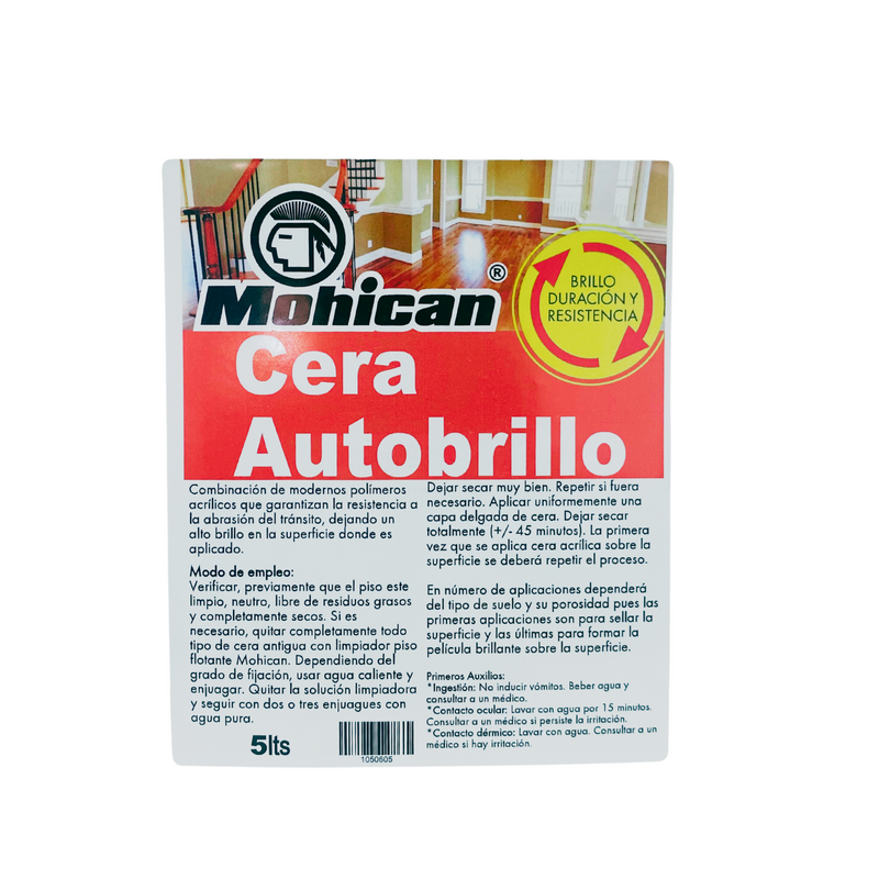 PROMO CERA AUTOBRILLO 5LT + MOPA HÚMEDA ALGODÓN CON MANGO