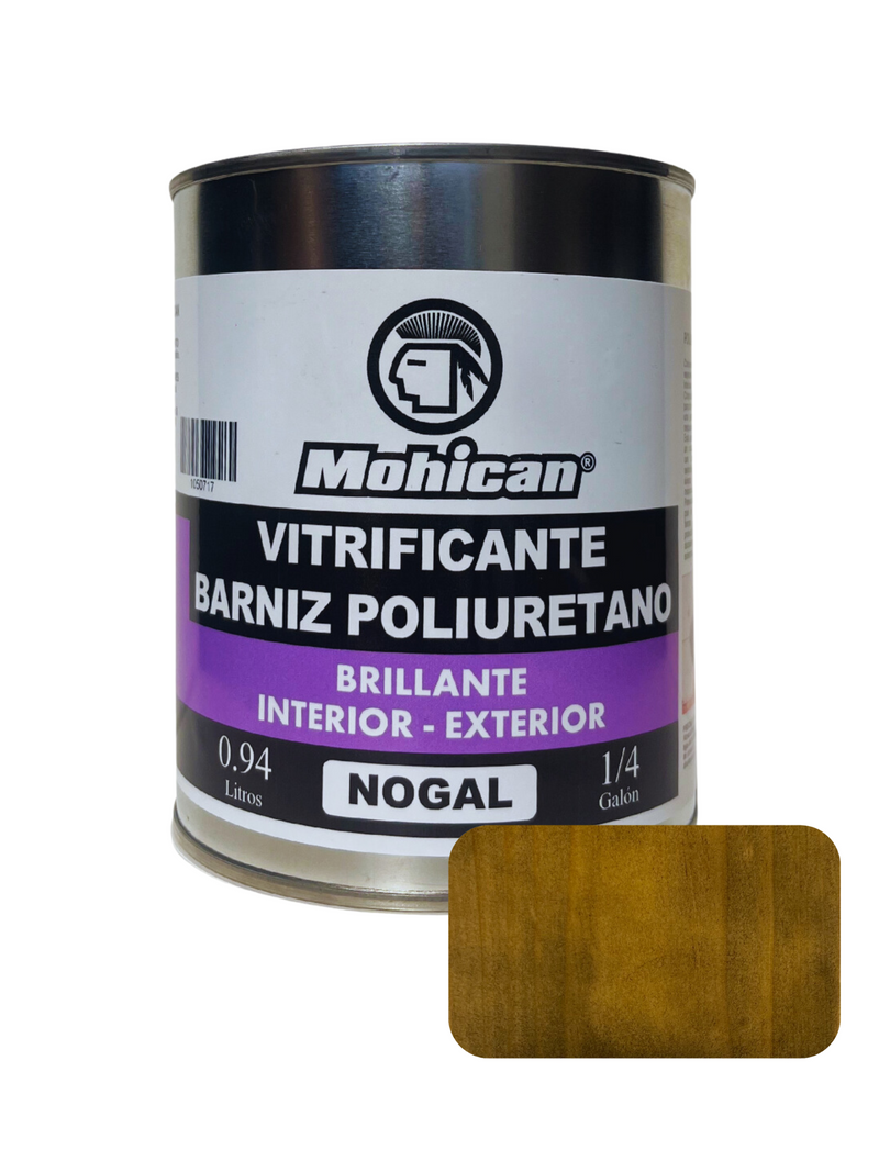 VITRIFICANTE BARNIZ POLIURETANO BRILLANTE 1/4 GALON MOHICAN