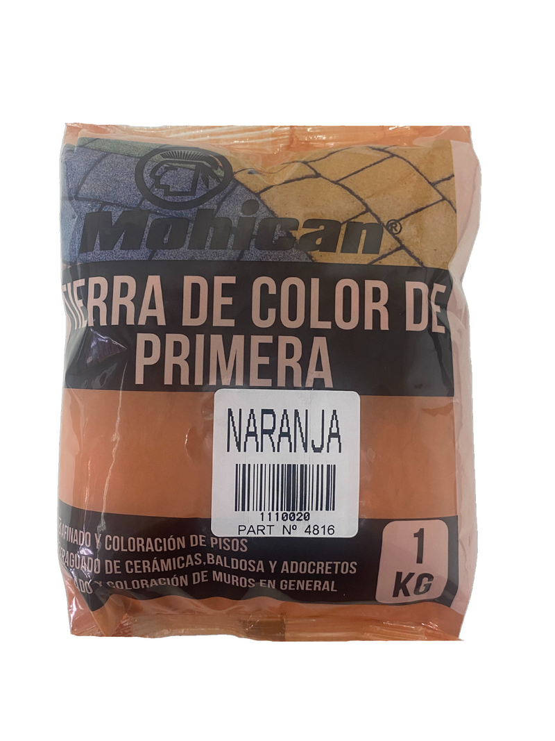 TIERRA DE COLOR NARANJA DE PRIMERA BOLSA 1 KG