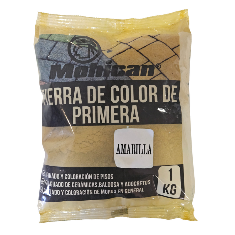 TIERRA DE COLOR AMARILLO DE PRIMERA BOLSA 1 KG