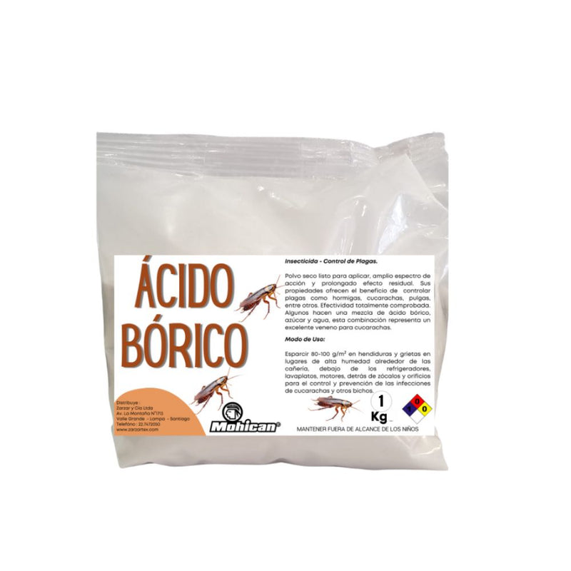 ACIDO BÓRICO ( MATA CUCARACHAS) MOHICAN BOLSA 1 KG