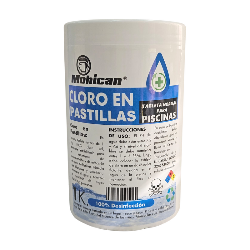 Cloro En Pastillas Para Piscinas 1 Kg Mohican