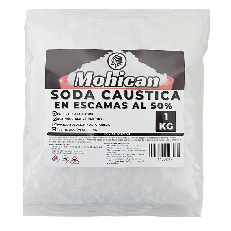 Soda Caustica En Escamas Al 50 % Bolsa 1 Kilo