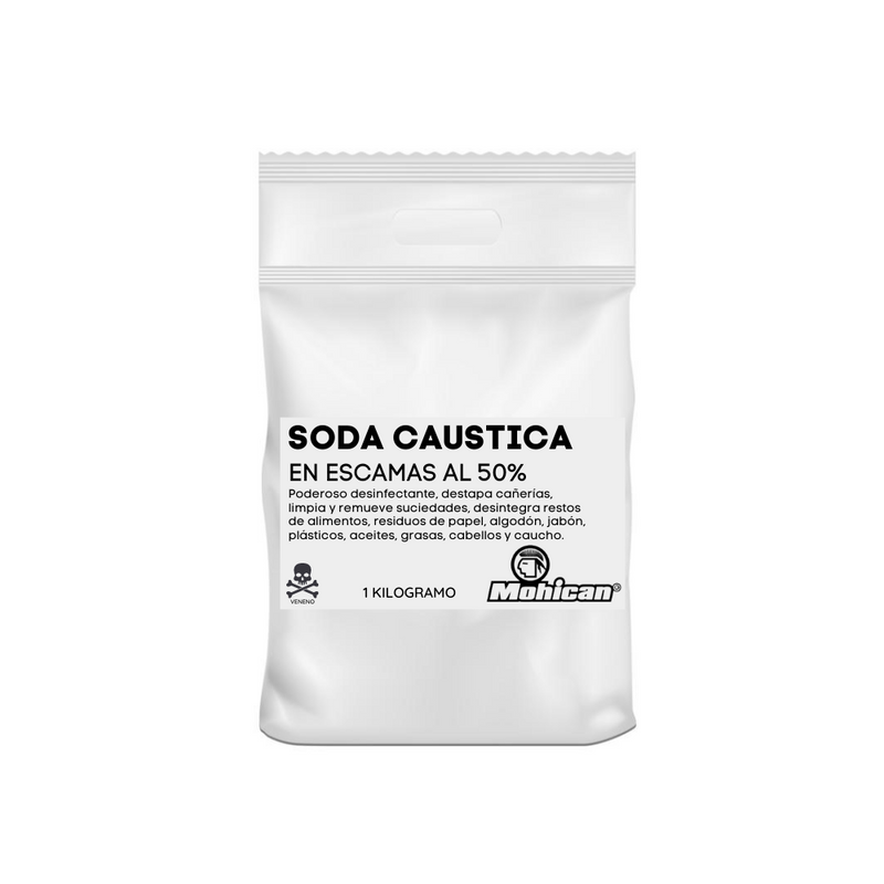 Soda Caustica En Escamas Al 50 % Bolsa 1 Kilo