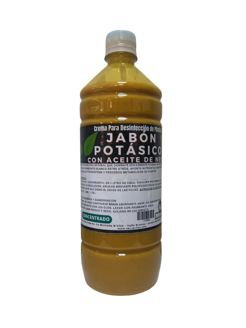 JABÓN POTÁSICO ACEITE DE NEEM CONCENTRADO 1 LTS (200 LTS)