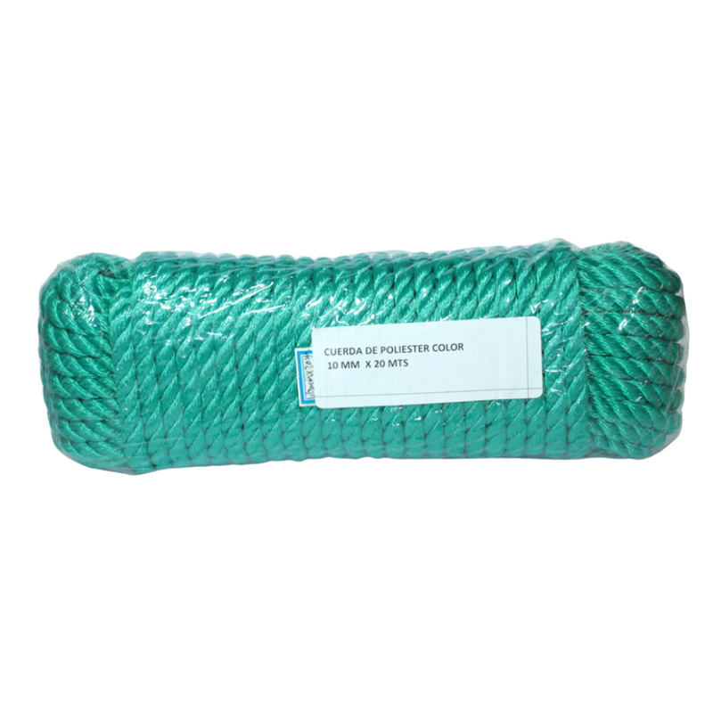 Cuerda De Poliester 10 Mm X 20 M Verde Zarzartex