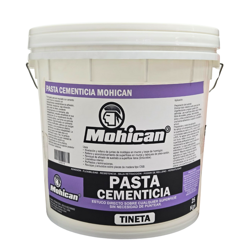 PASTA CEMENTICIA MOHICAN TINETA 25 KGS