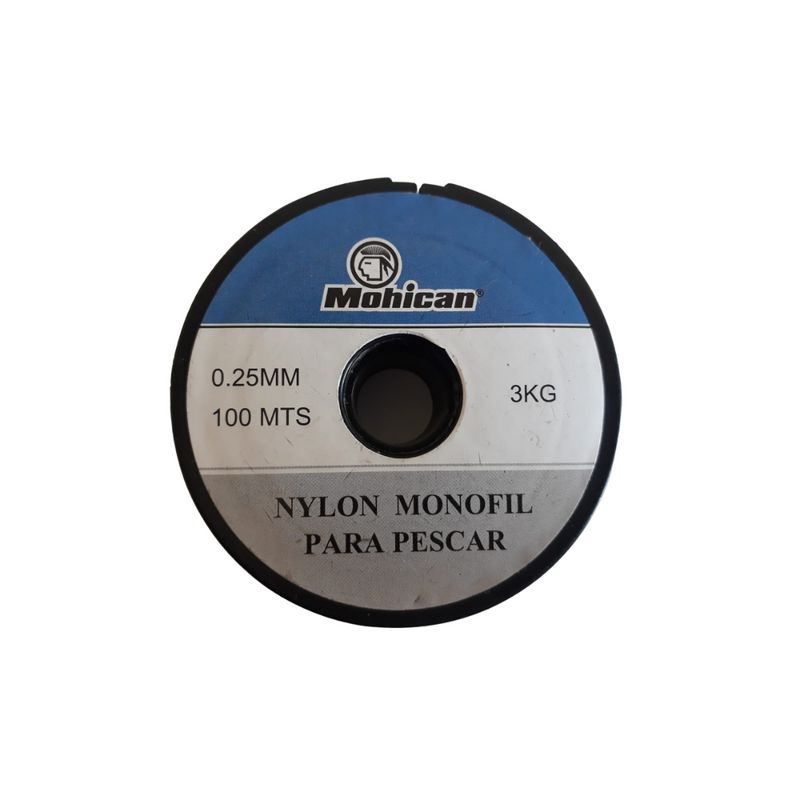 NYLON  MONOFIL MOHICAN PARA PESCAR 0,25 MM 100 MTS HUMO