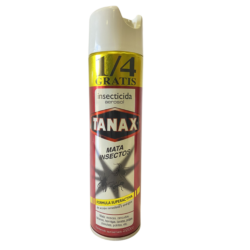 INSECTICIDA TANAX SPRAY TODO INSECTO 220 CC + 1/4 GRATIS