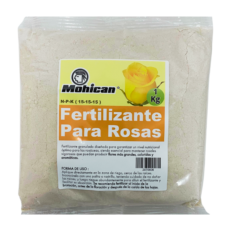 FERTILIZANTE PARA ROSAS N-P-K (15-15-15) 1 KG MOHICAN