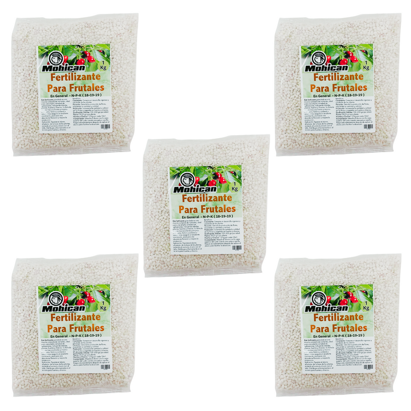 PROMO 5X FERTILIZANTE FRUTALES EN GENERAL BOLSA 1 KG MOHICAN