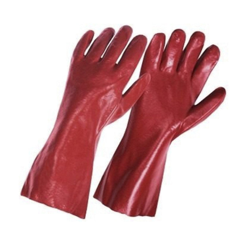 GUANTES DE PVC ROJO 18'' MOHICAN