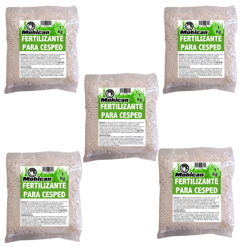 PROMO 5 X FERTILIZANTE PARA CESPED  N-P-K (23-4-5) BOLSA 1KG