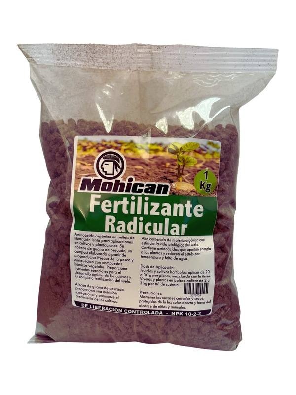 FERTILIZANTE RADICULAR DE LIBERACIÓN CONTROLADA 1 KG MOHICAN