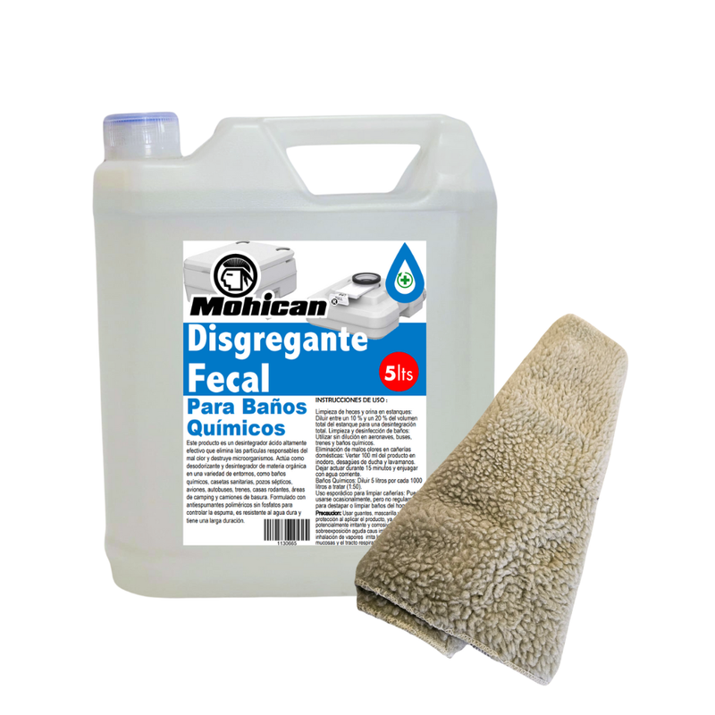 PROMO DISGREGANTE FECAL 5 LTS + CUBREPISO CHIPORRO 65X45 CMS