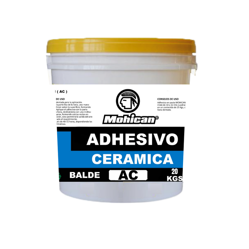 Adhesivo cerámica Mohican ac balde 20 kg