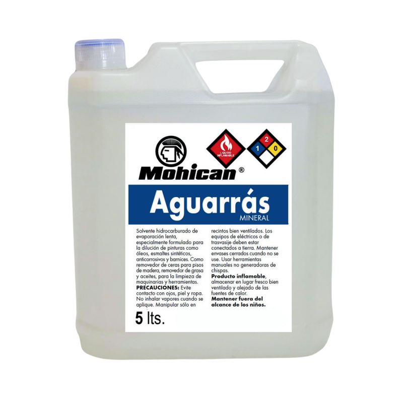 AGUARRAS MINERAL MOHICAN 5 LTS