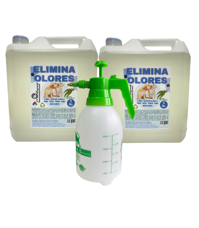 PROMO 2 ELIMINA OLORES ORINA Y HECES EUCALIPTO 5LT + FUMI 2L