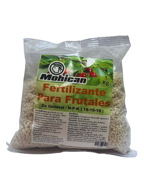 FERTILIZANTE PARA FRUTALES EN GENERAL BOLSA 1 KG MOHICAN