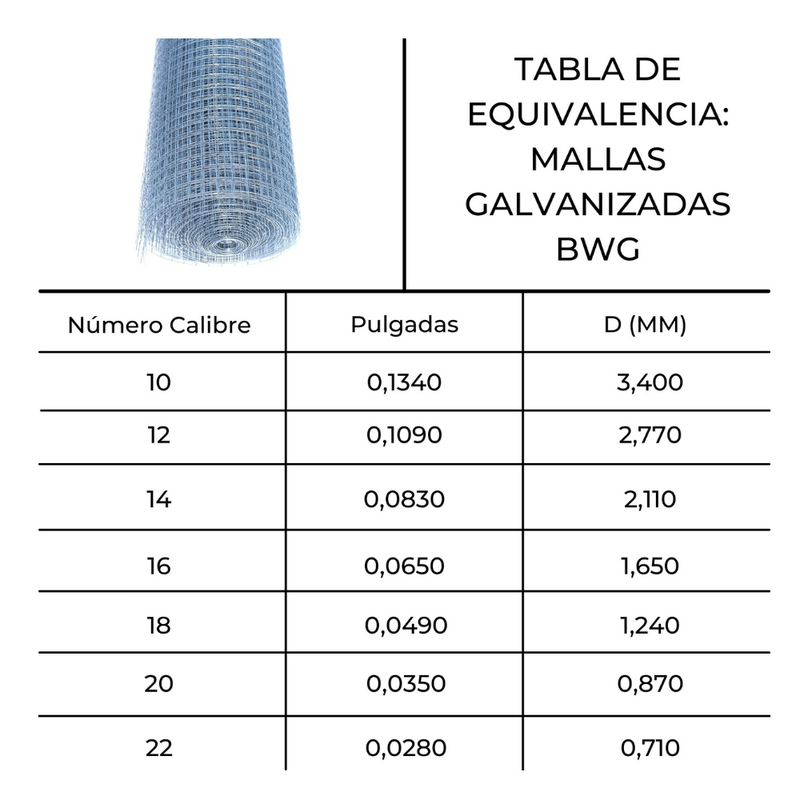 MALLA GALV. HEXAG. 1/2"  X 0,8 MT X 50 MTS BWG 24