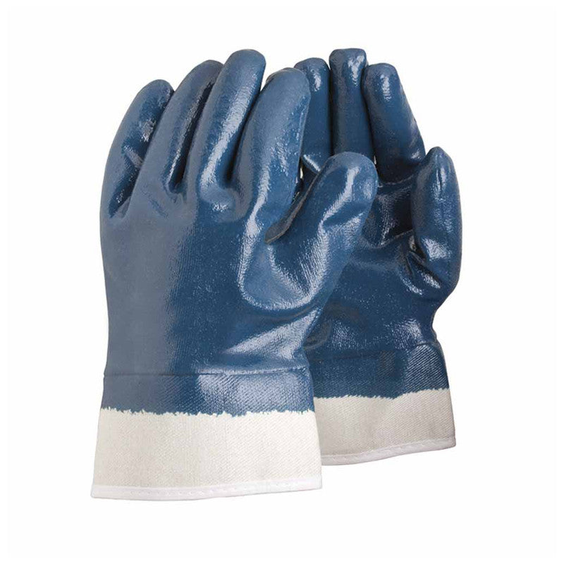 GUANTES DE NITRILO AZUL PUÑO TEJIDO MOHICAN