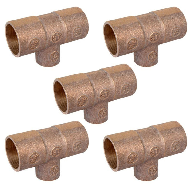 Tee Bronce So-so-so 3/4  X 3/4  X 1/2  Pack 2 Uni Mohican