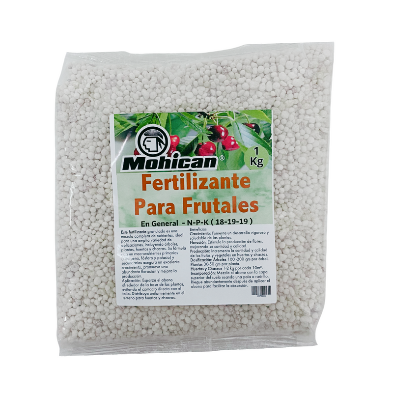 FERTILIZANTE PARA FRUTALES EN GENERAL BOLSA 1 KG MOHICAN