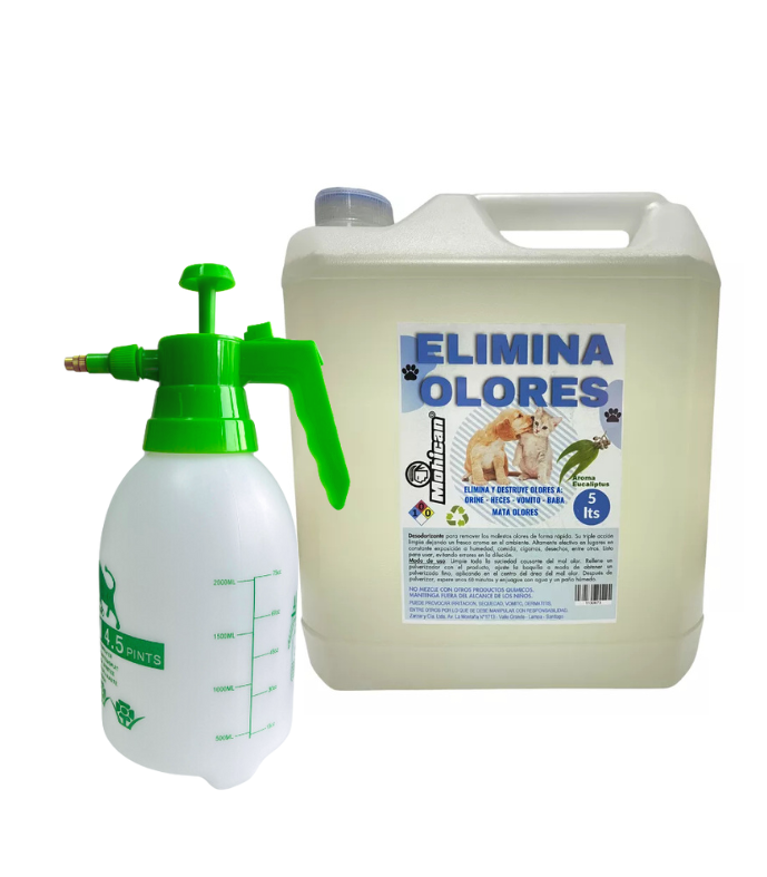 PROMO ELIMINA OLORES ORINA Y HECES EUCALIPTO 5LT + ATOMI 2L