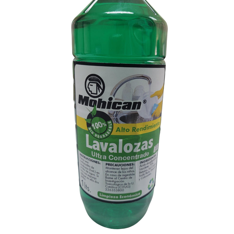 LAVALOZA  ULTRA CONCENTRADO MOHICAN AMARILLO 1 LITRO