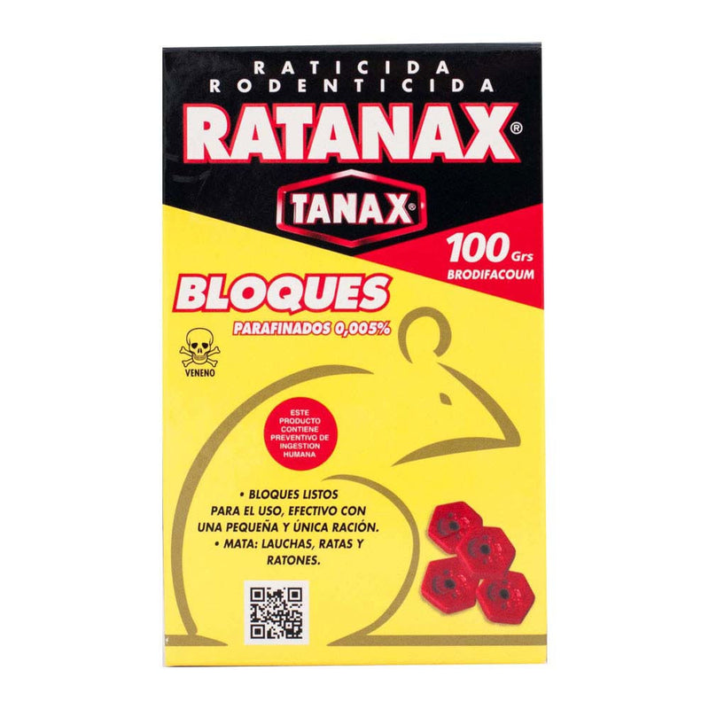 RATICIDA TANAX RATANAX BLOQUE 100 GRS