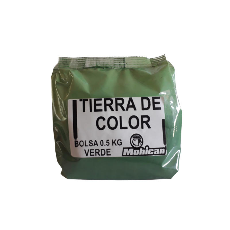 TIERRA DE COLOR VERDE DE PRIMERA BOLSA 1/2 KG