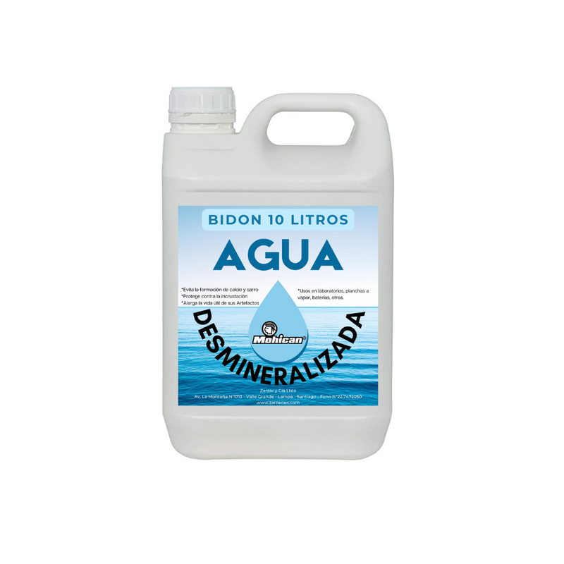 AGUA DESMINERALIZADA BIDON 10 LT